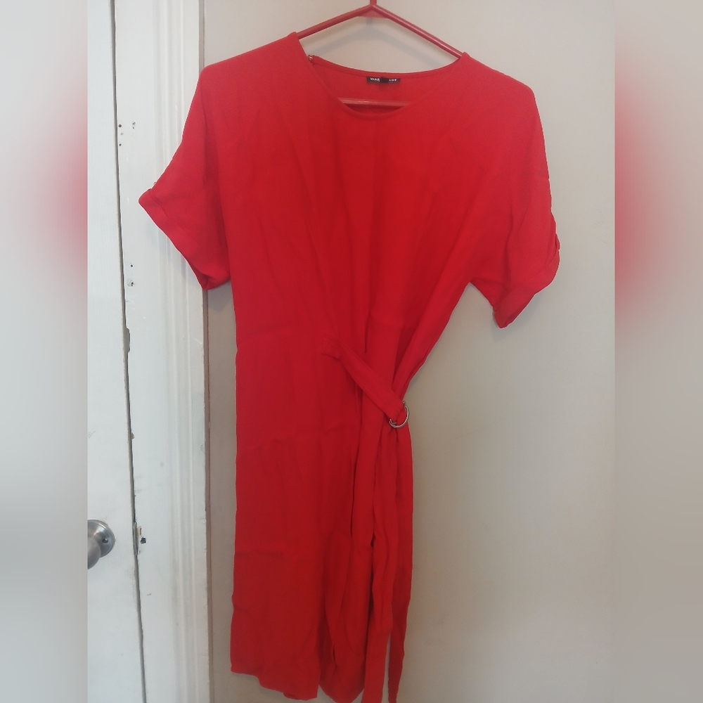 Warehouse Vibrant Red Dress